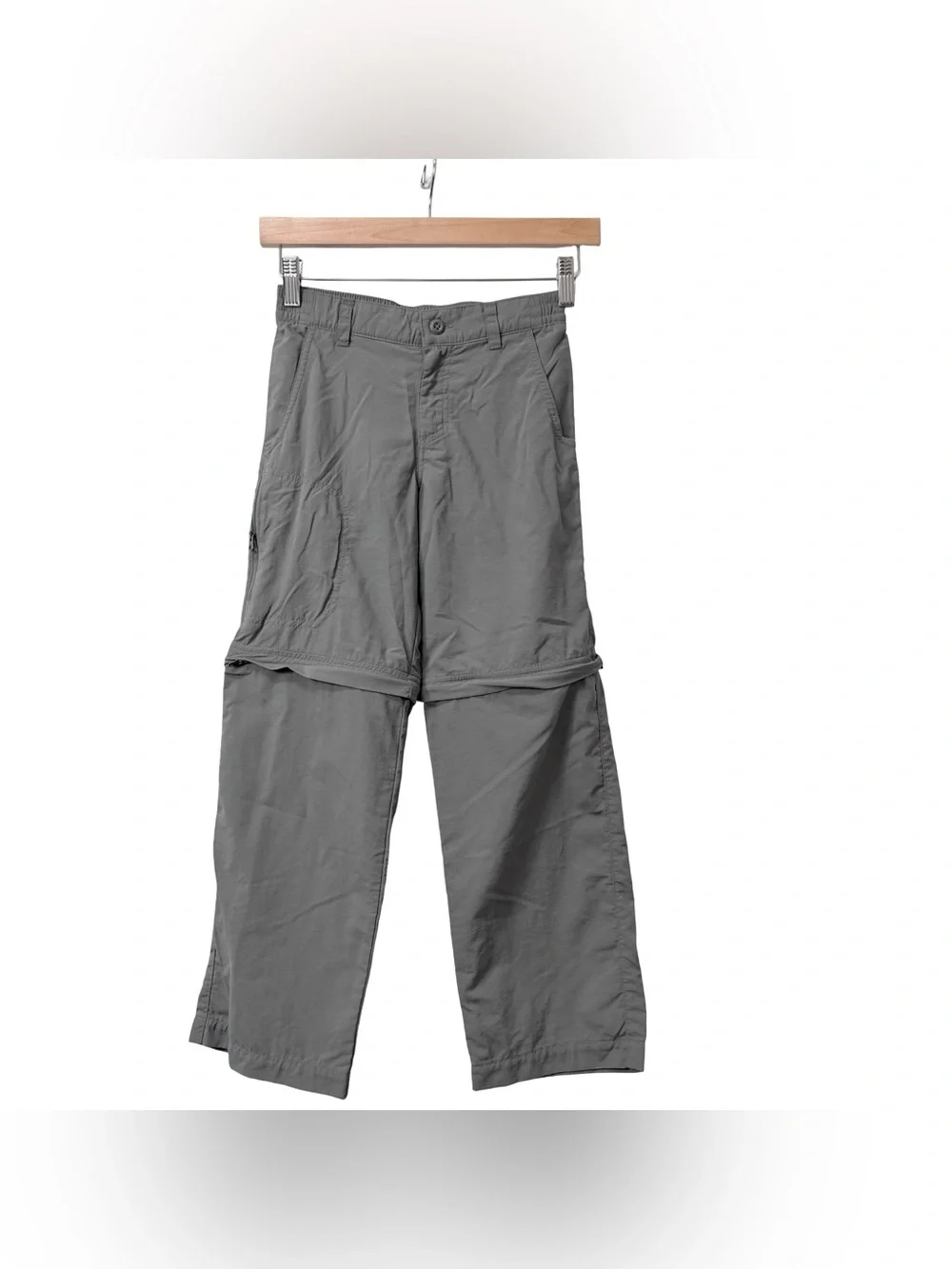Columbia Youth Boys Omni‎ Shade Silver Ridge IV convertible pants city grey Sz 8